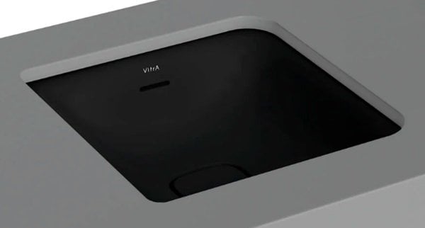 Vitra 7533B083-1082 Metropole Kare Tezgahaltı Lavabo Mat Siyah.